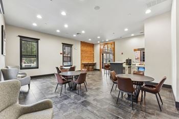 Cyber café designed for relaxing or taking care of business